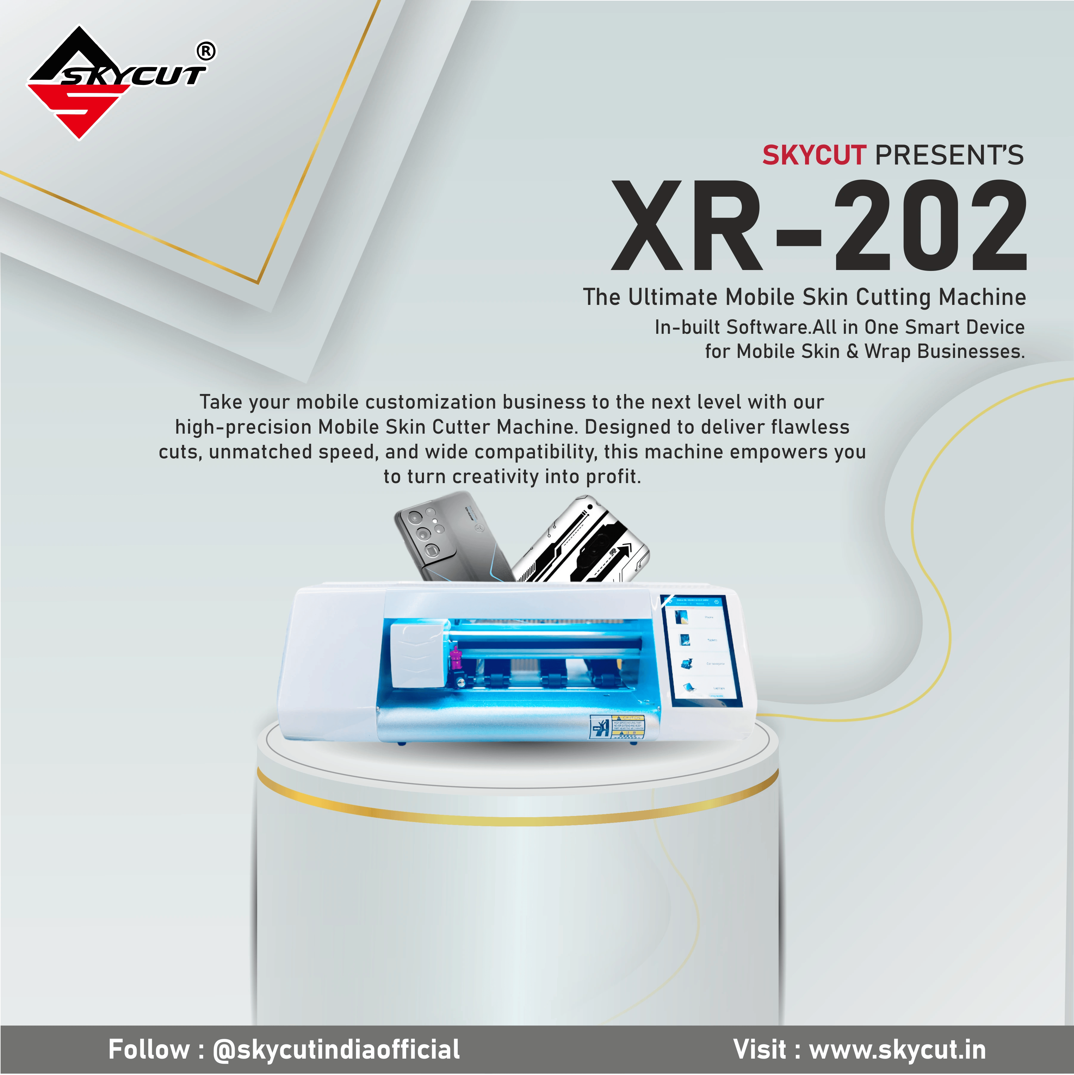 Mobile Skin Cutting Plotter CA310 | Mobile Skin Cutter with Inbuilt Software thumbnail 4