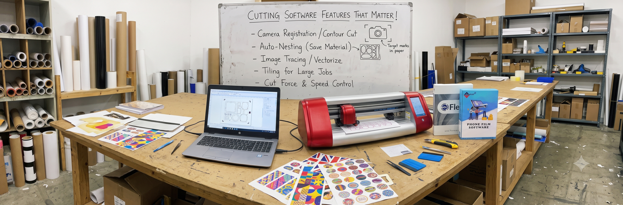 contour cutting and ARMS registration marks in cutting software