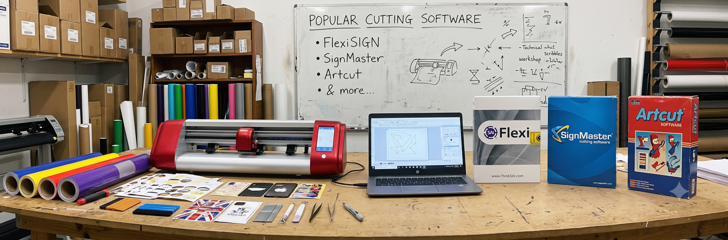 cutting software options for vinyl plotters on laptop