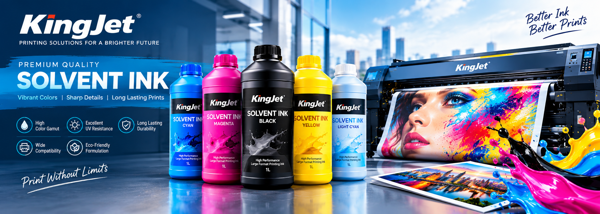 solvent ink printer printing outdoor flex banner
