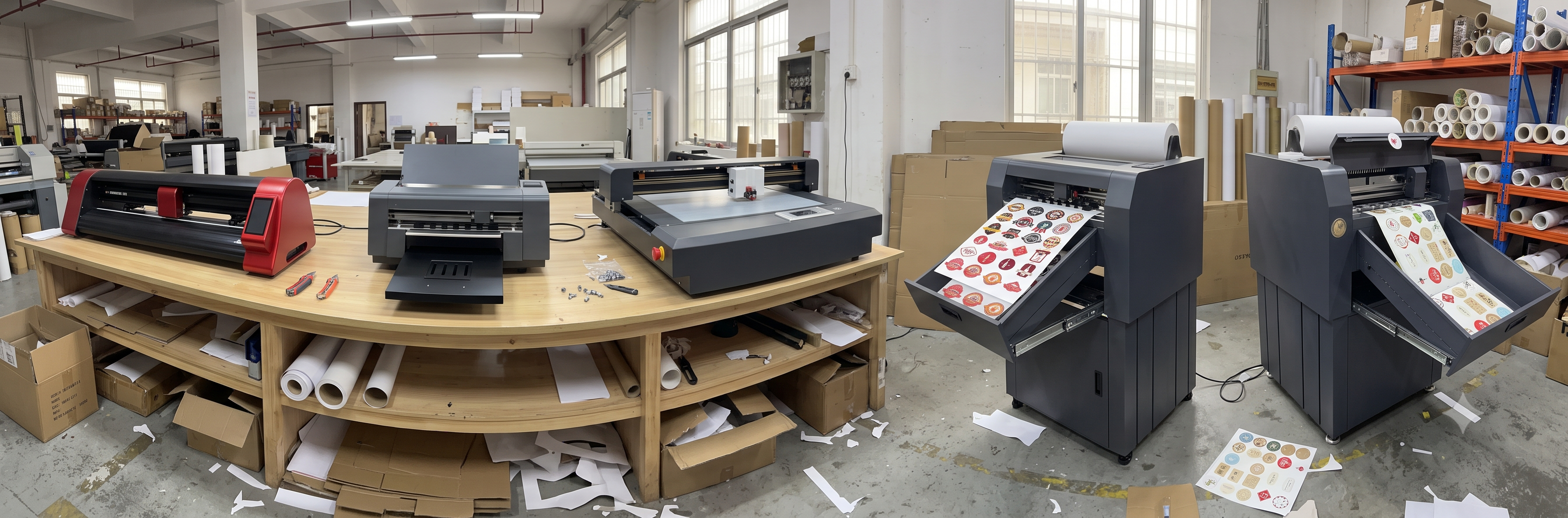 dual head cutting plotter carriage with two tool stations